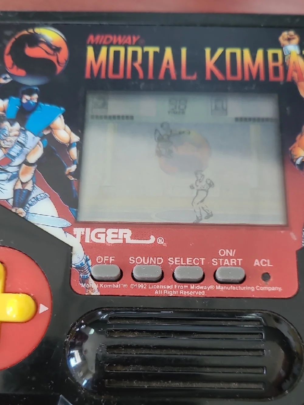 Tiger Midway Mortal Kombat Portable Handheld - WoRKS! 1988